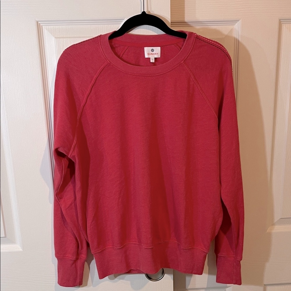 Anthropologie x Sundry Women’s - Coral / Red Pullover Sweatshirt Size 2
